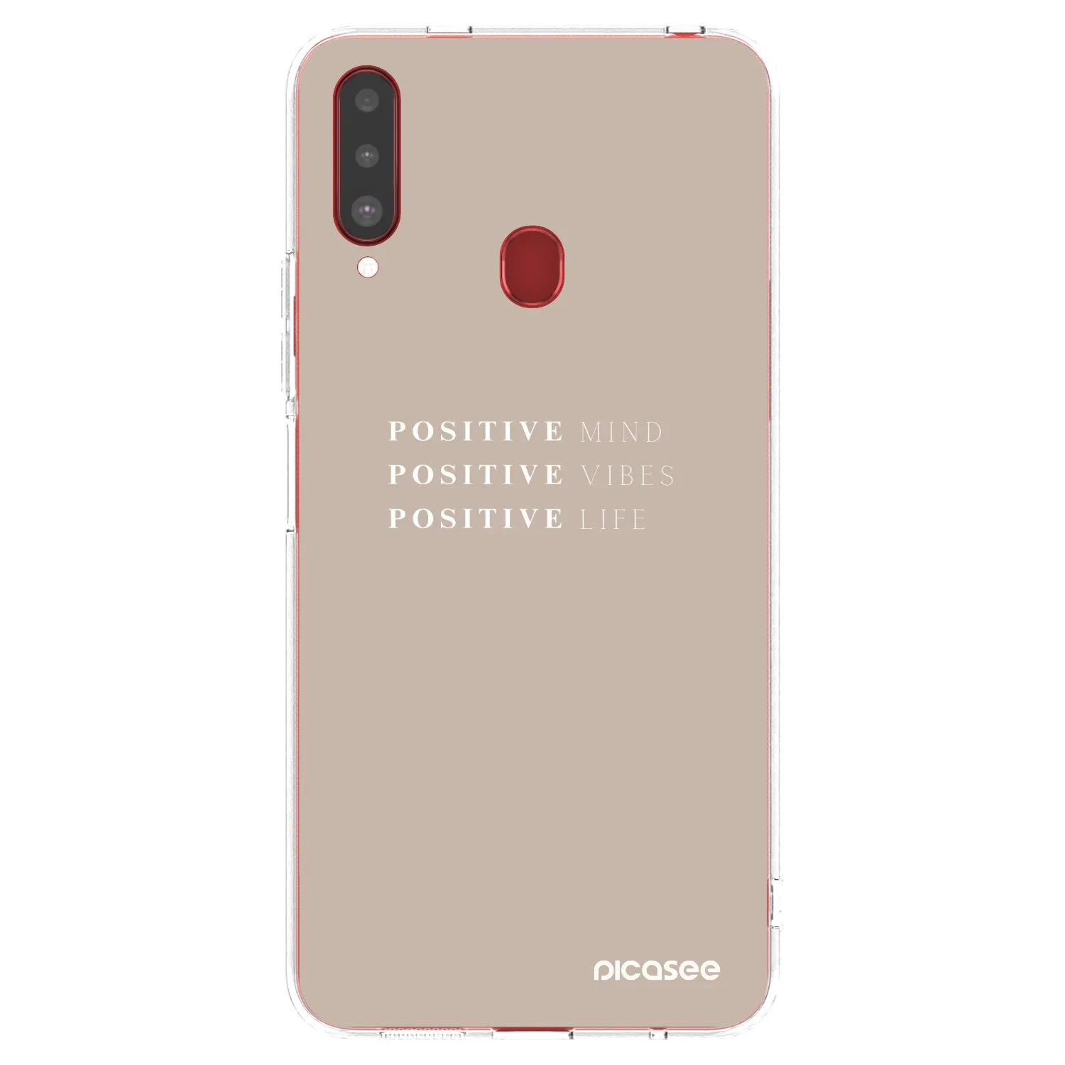 Picasee silikonski prozorni ovitek za Samsung Galaxy A20s - Positive Vibes