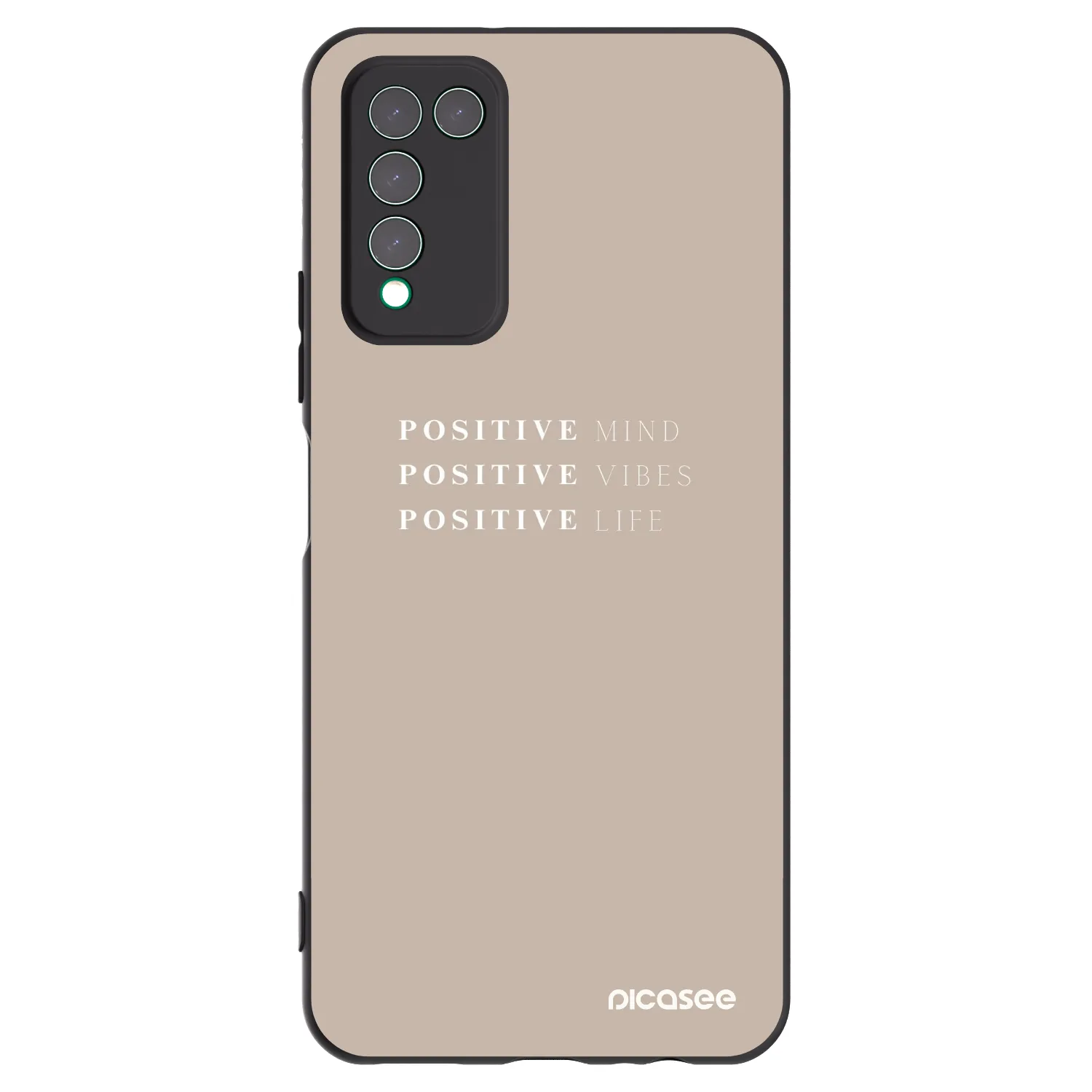 Picasee silikonski črni ovitek za Honor 10X Lite - Positive Vibes