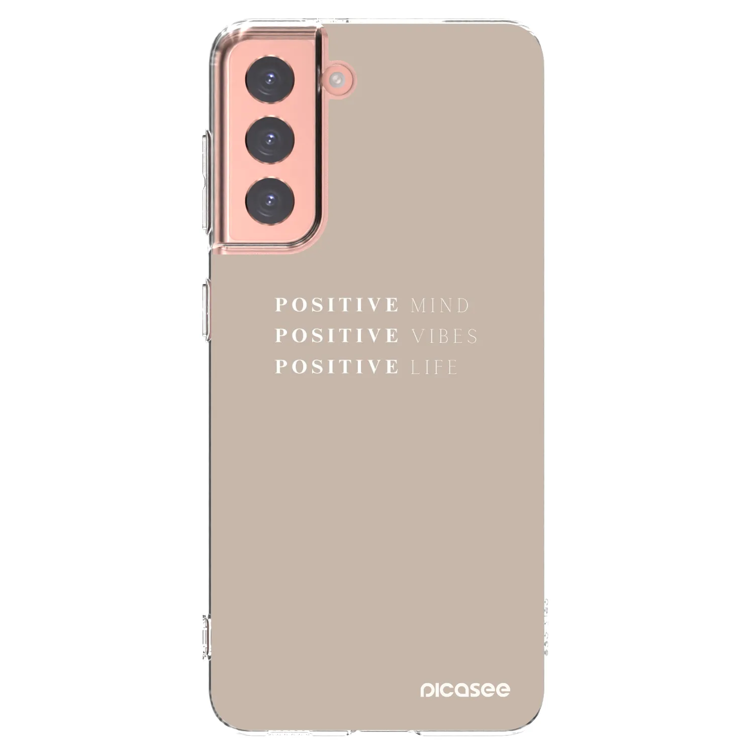 Picasee silikonski prozorni ovitek za Samsung Galaxy S21 5G G991B - Positive Vibes