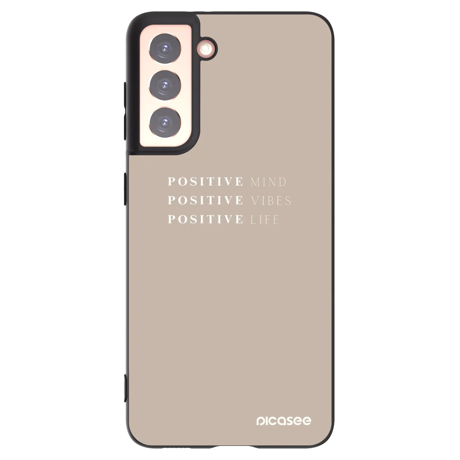 Picasee silikonski črni ovitek za Samsung Galaxy S21 5G G991B - Positive Vibes
