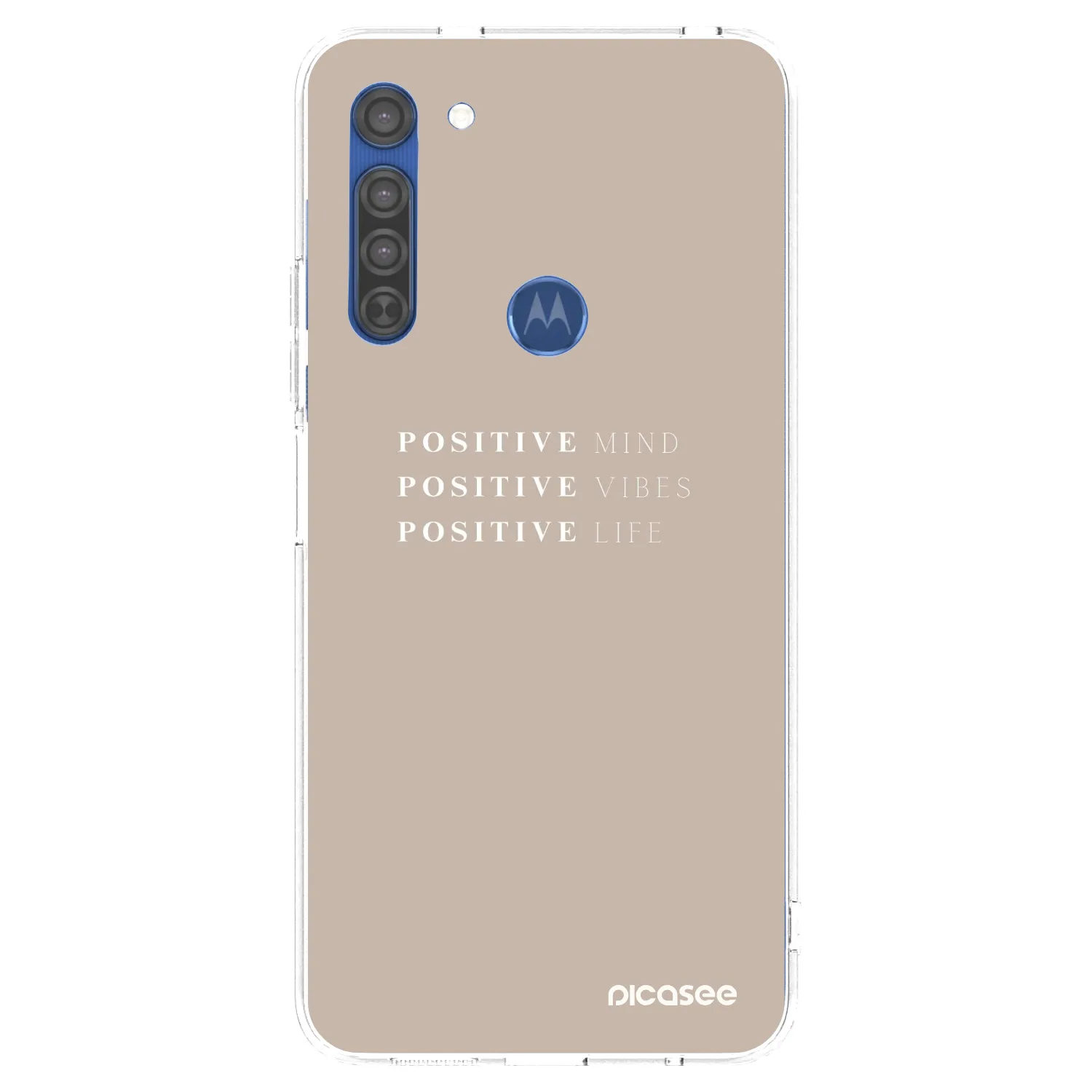 Picasee silikonski prozorni ovitek za Motorola Moto G8 - Positive Vibes