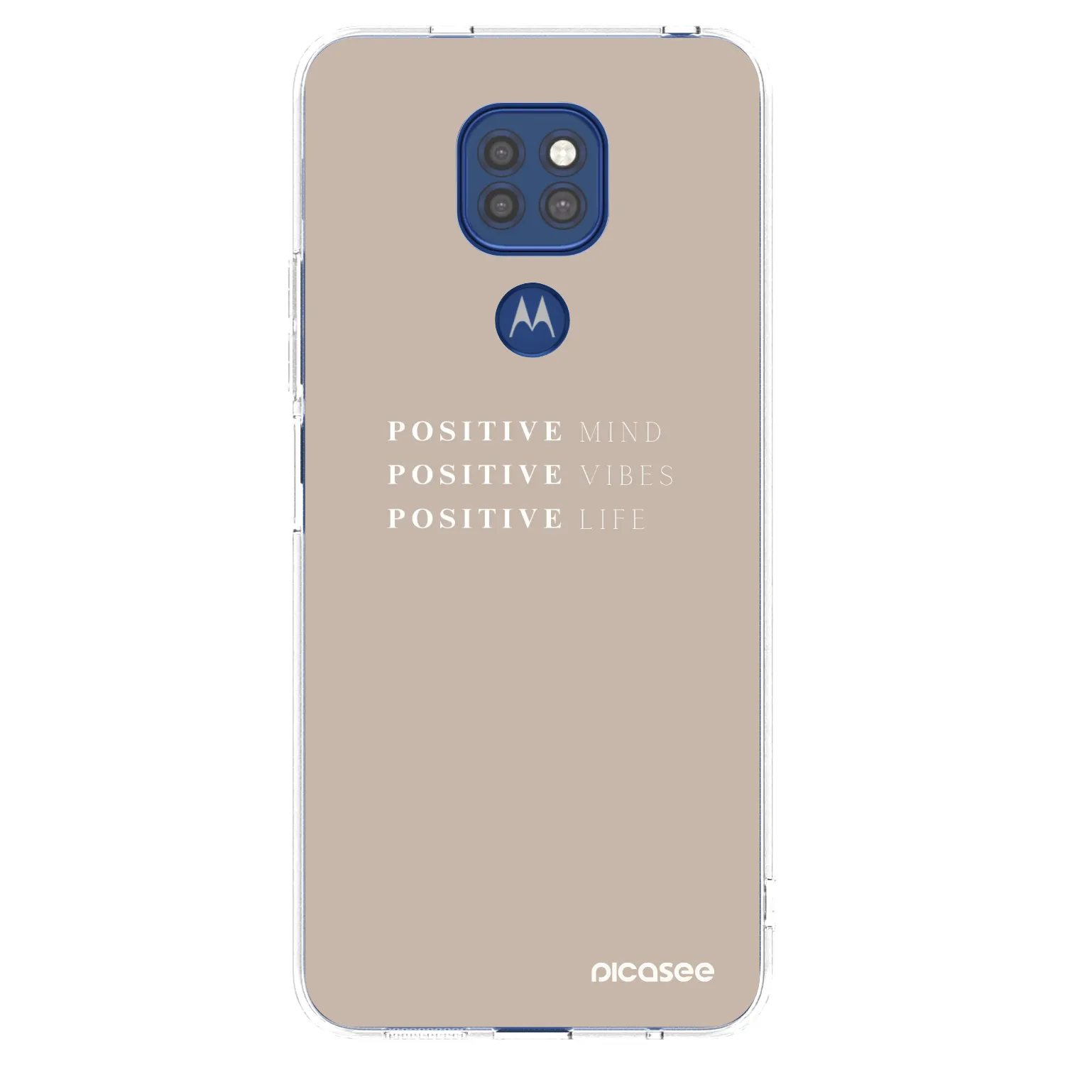 Picasee silikonski prozorni ovitek za Motorola Moto G9 Play - Positive Vibes