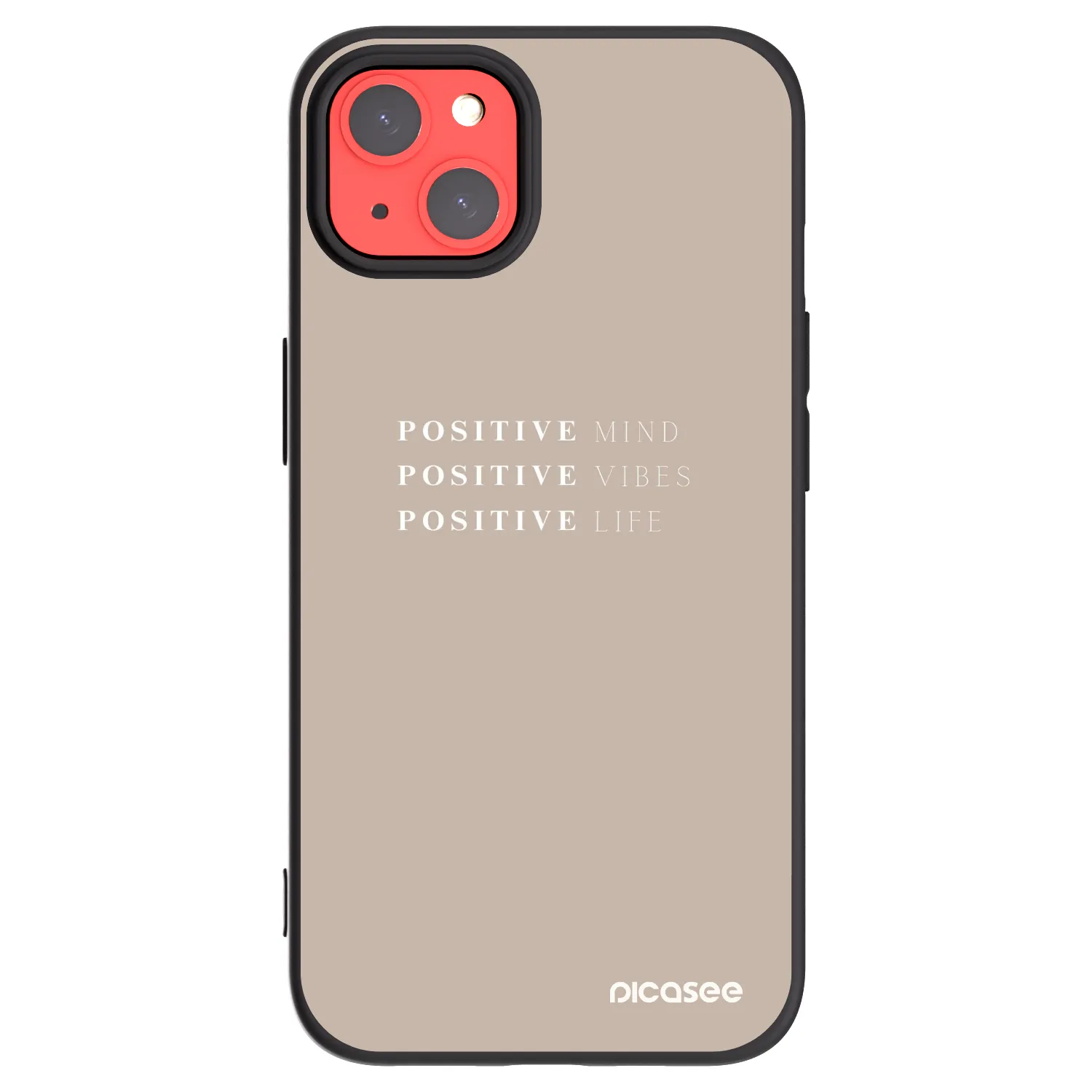 Picasee silikonski črni ovitek za Apple iPhone 13 - Positive Vibes