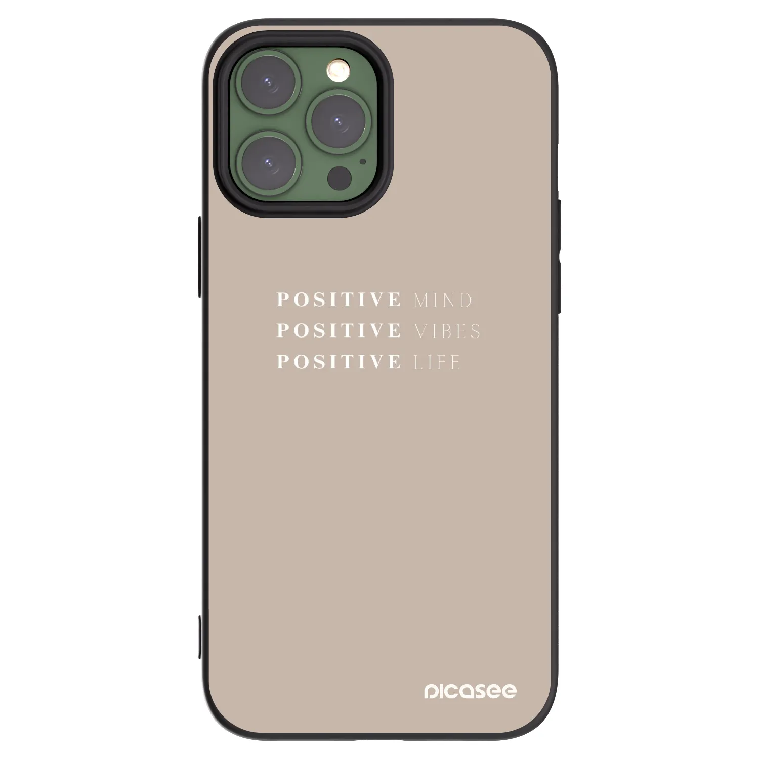 Picasee silikonski črni ovitek za Apple iPhone 13 Pro Max - Positive Vibes