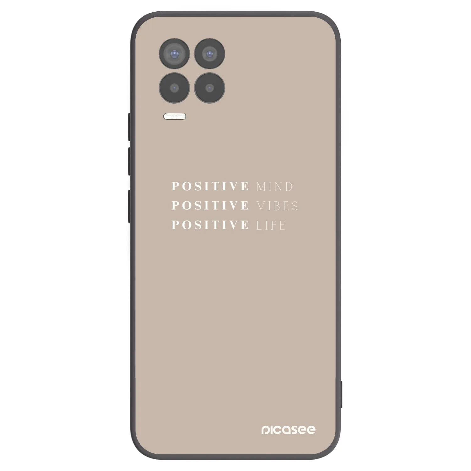 Picasee silikonski črni ovitek za Realme 8 4G - Positive Vibes