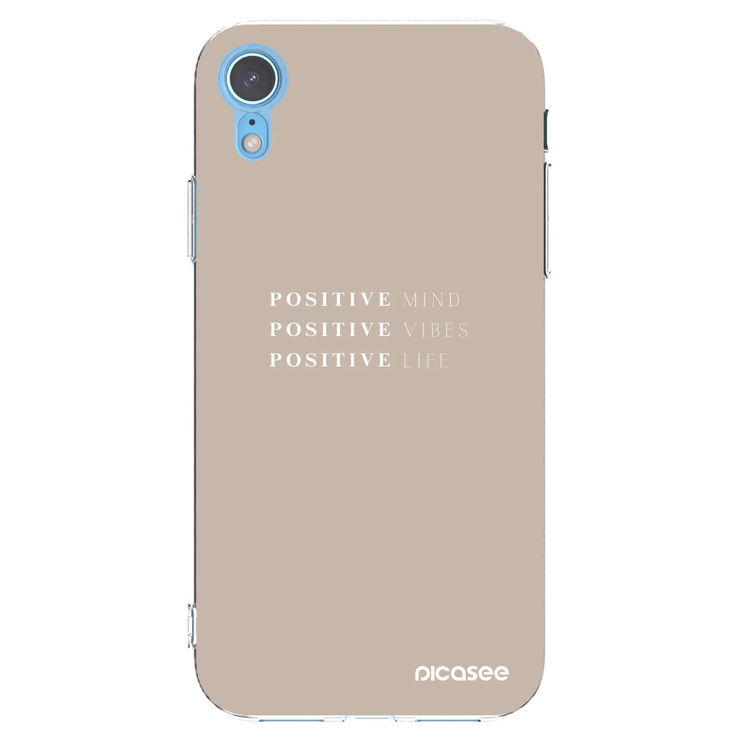 Picasee silikonski prozorni ovitek za Apple iPhone XR - Positive Vibes
