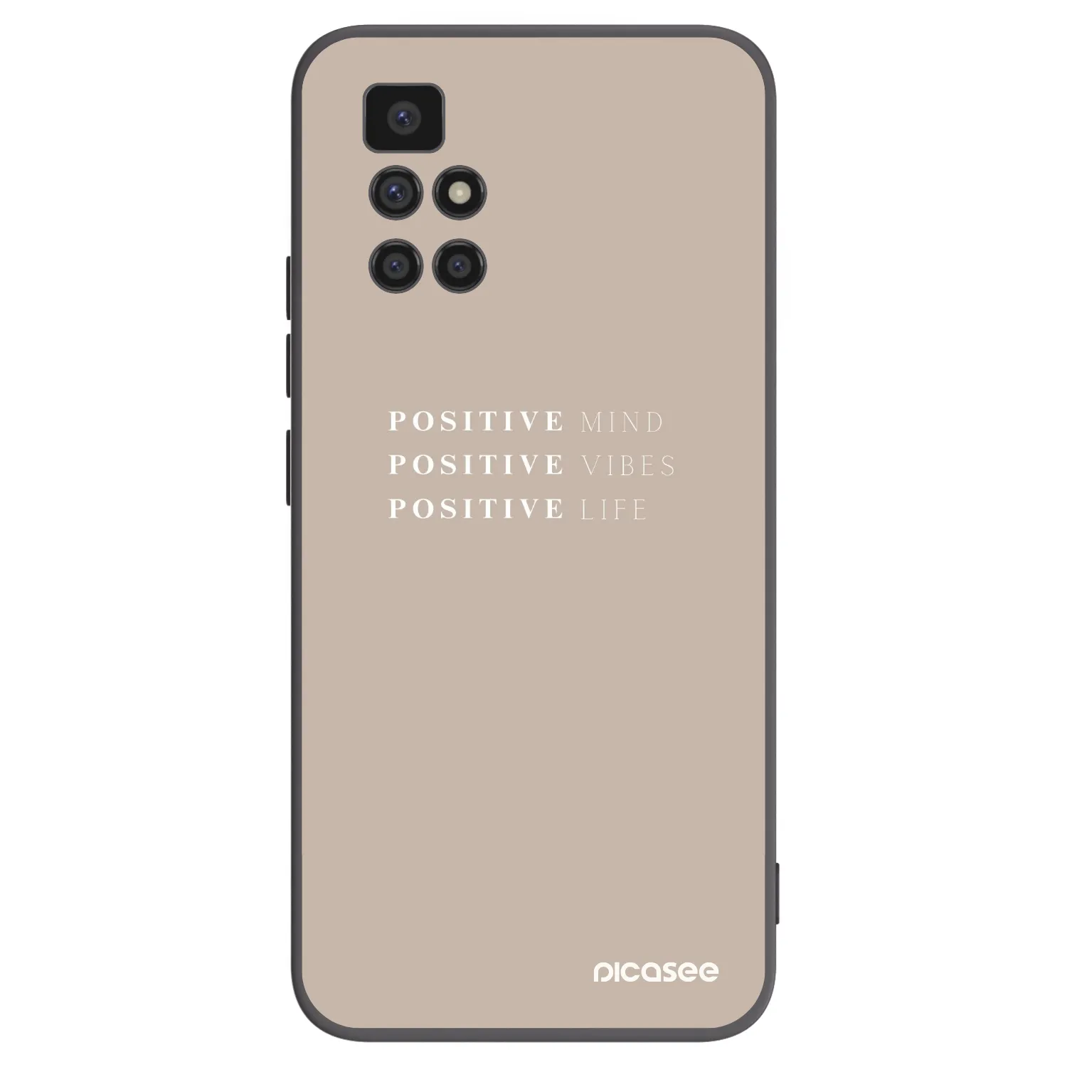 Picasee silikonski črni ovitek za Xiaomi Redmi 10 - Positive Vibes
