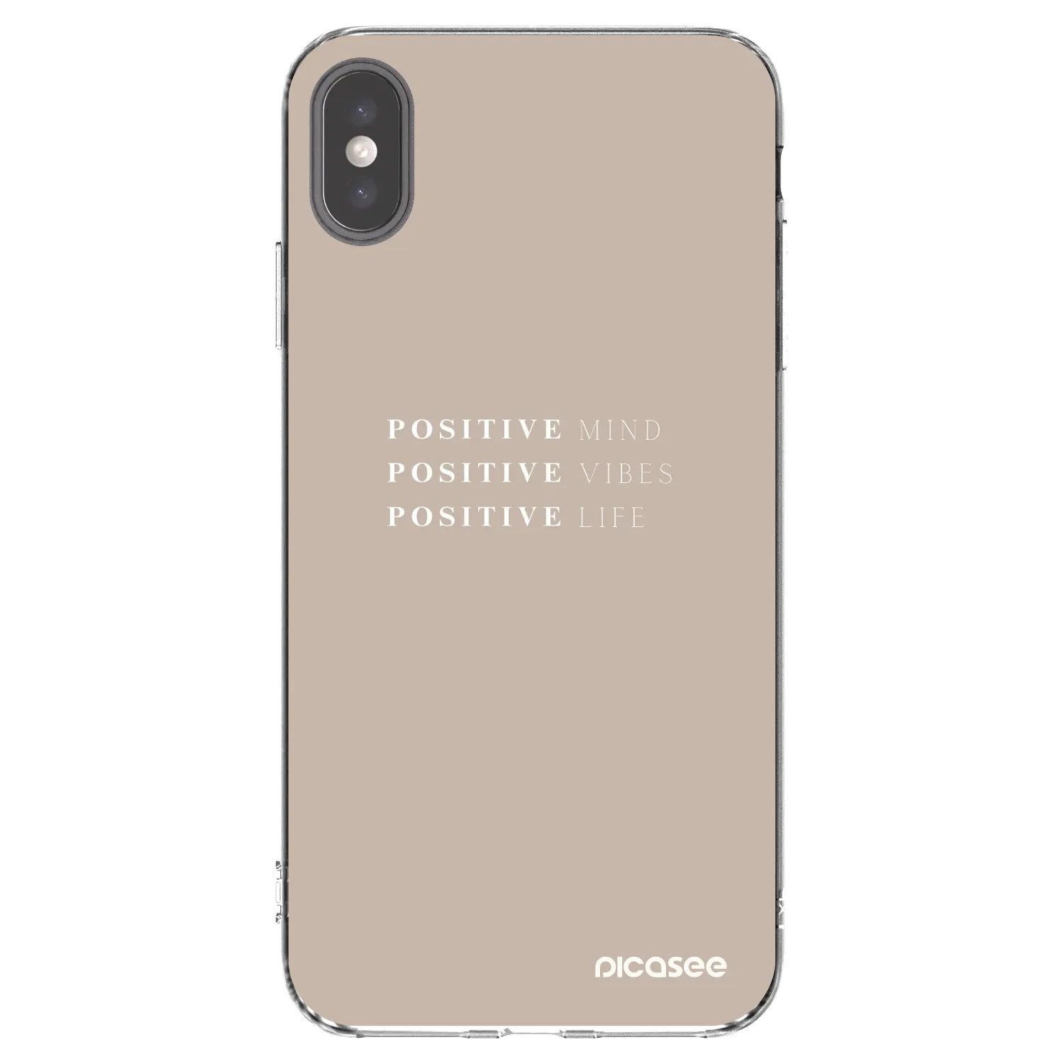 Picasee silikonski prozorni ovitek za Apple iPhone XS Max - Positive Vibes