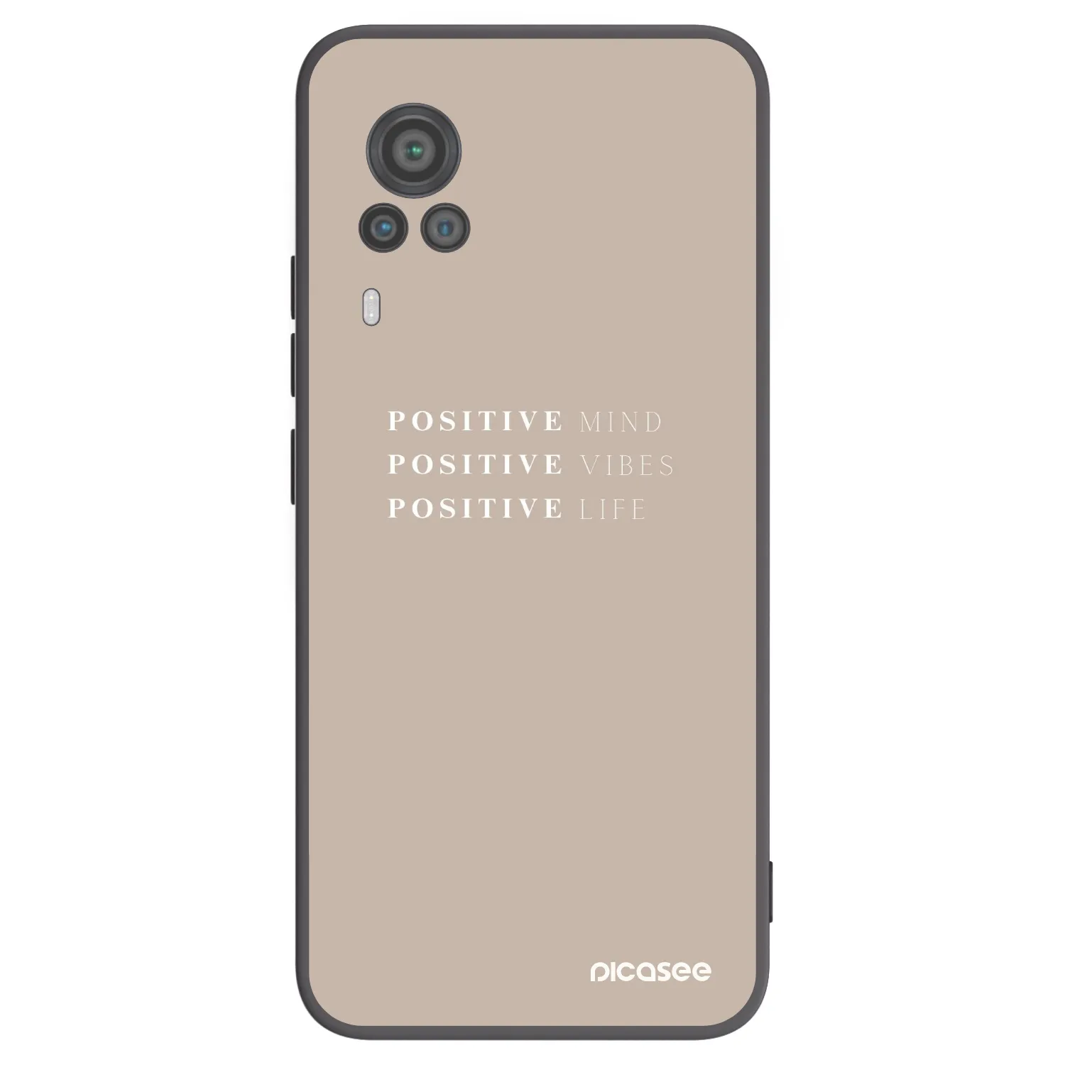 Picasee silikonski črni ovitek za Vivo X60 Pro 5G - Positive Vibes