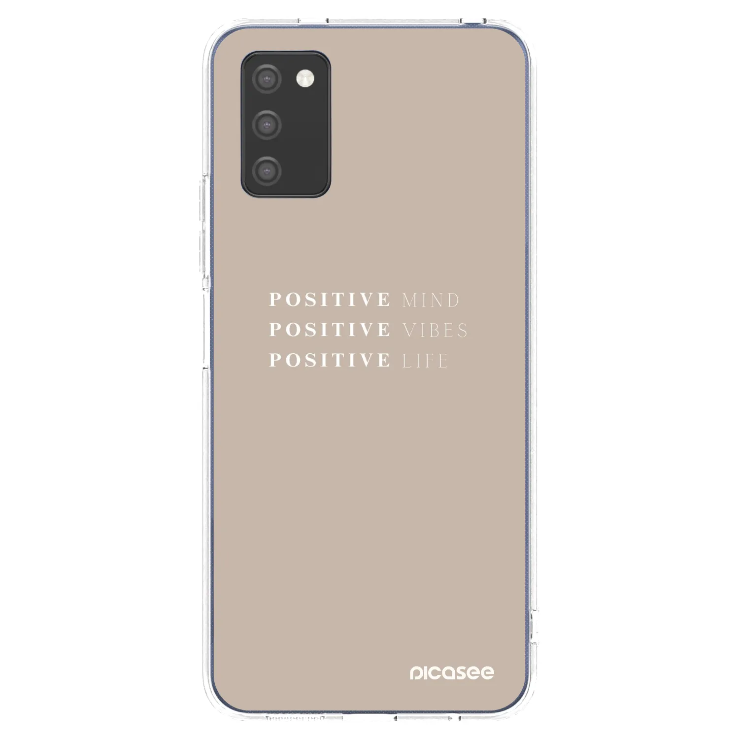 Picasee silikonski prozorni ovitek za Samsung Galaxy A03s A037G - Positive Vibes