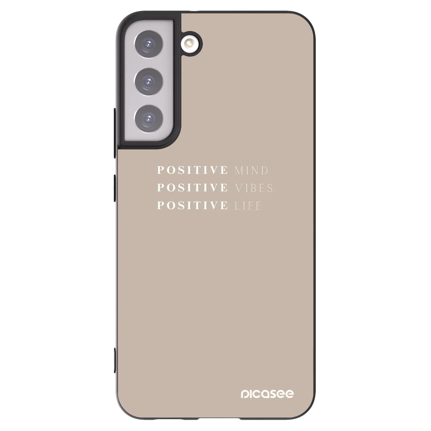 Picasee silikonski črni ovitek za Samsung Galaxy S22+ 5G - Positive Vibes