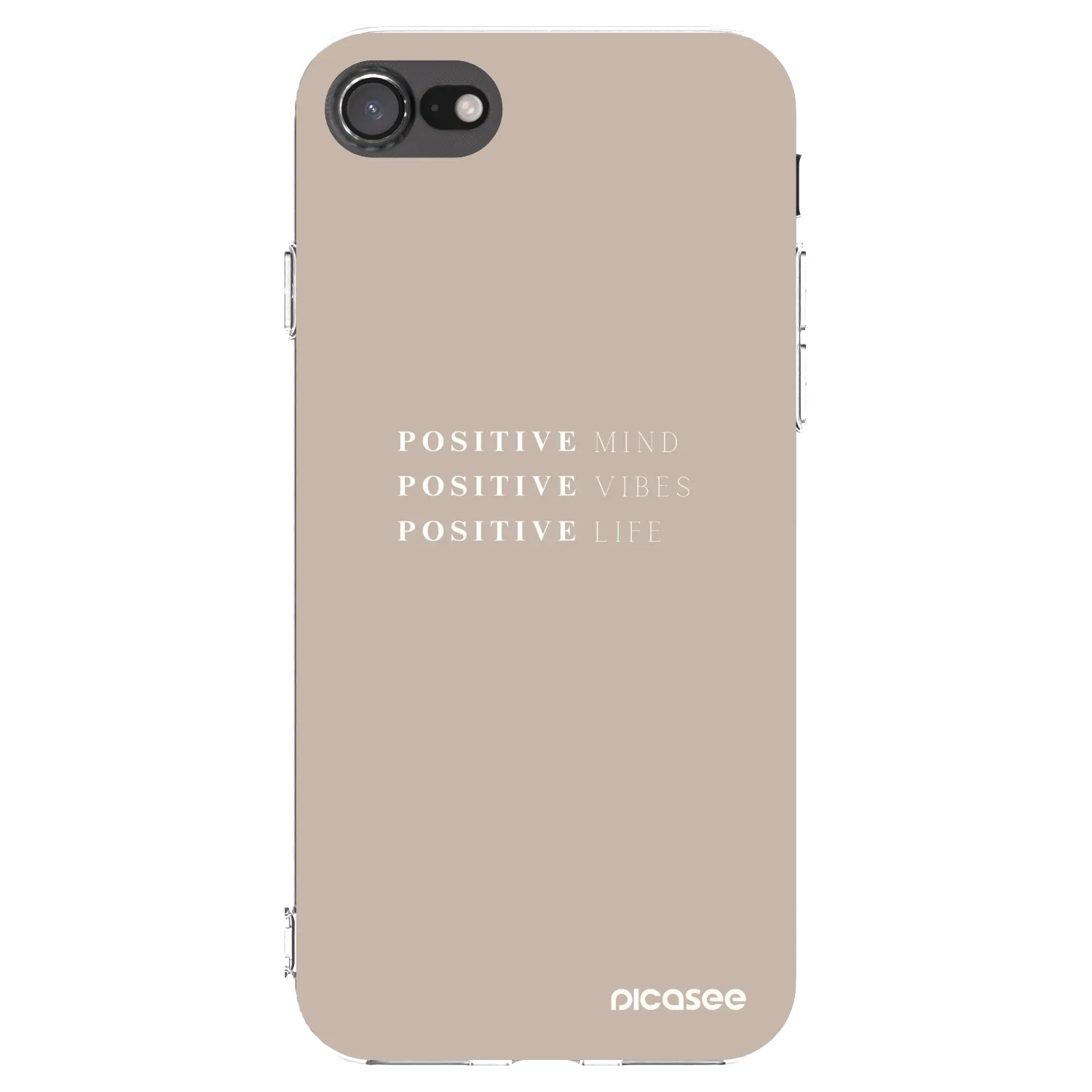 Picasee silikonski prozorni ovitek za Apple iPhone SE 2022 - Positive Vibes