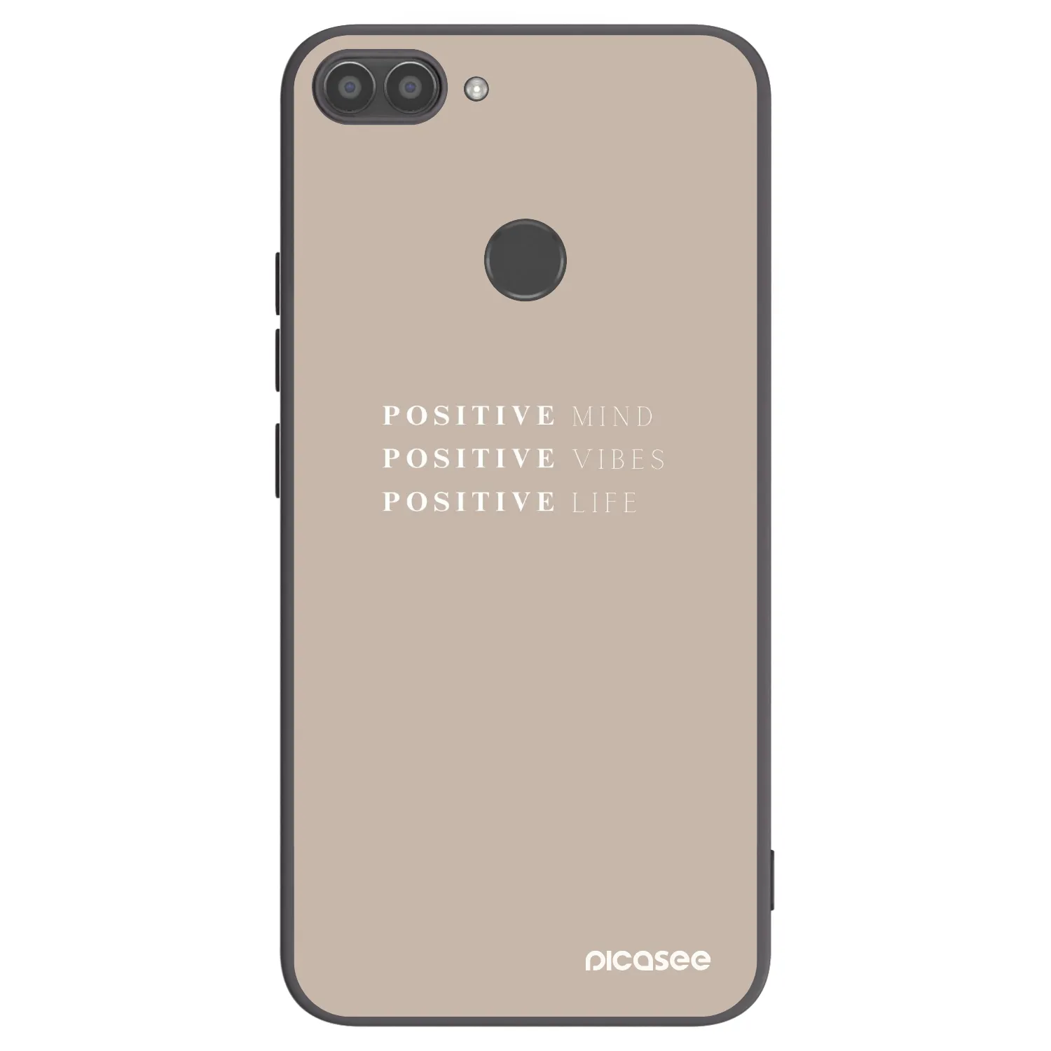 Picasee silikonski črni ovitek za Huawei P Smart - Positive Vibes