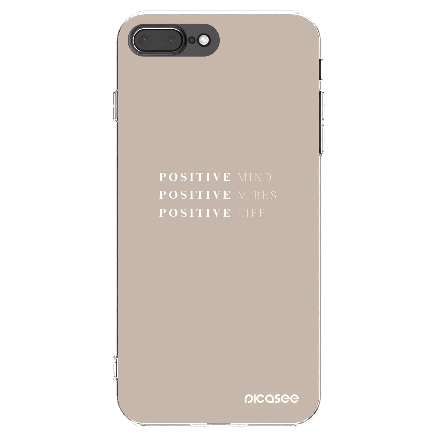 Picasee silikonski prozorni ovitek za Apple iPhone 8 Plus - Positive Vibes