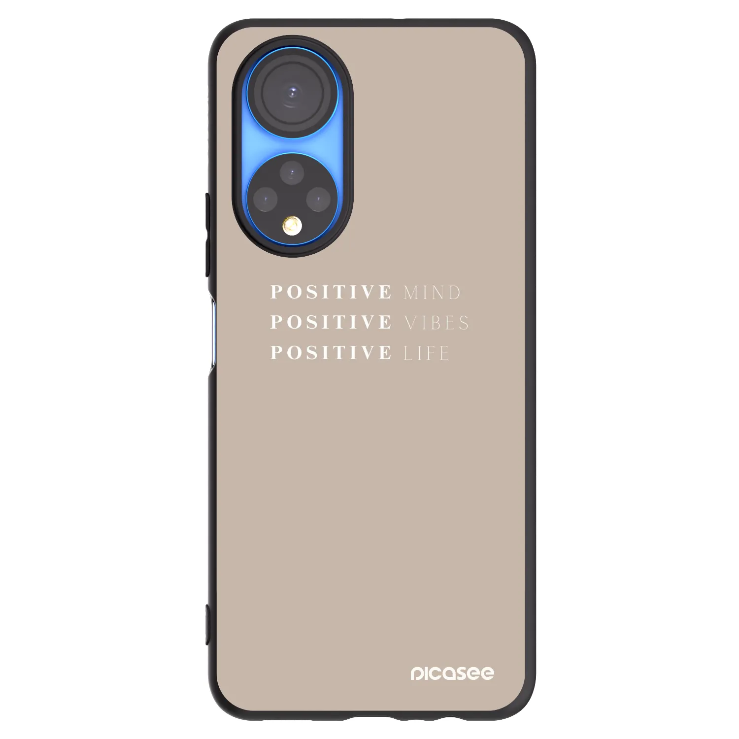 Picasee silikonski črni ovitek za Honor X7 - Positive Vibes