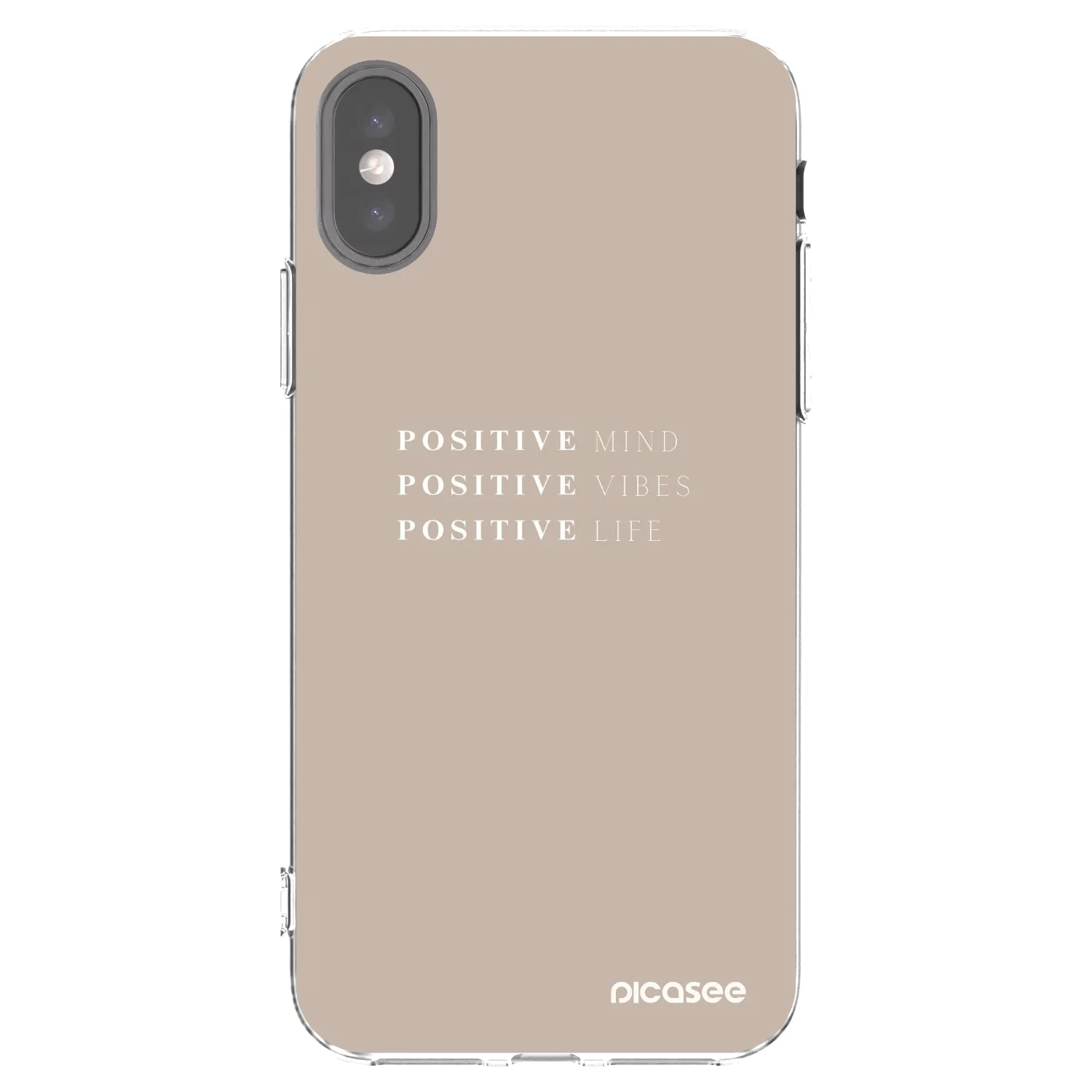 Picasee silikonski prozorni ovitek za Apple iPhone X/XS - Positive Vibes