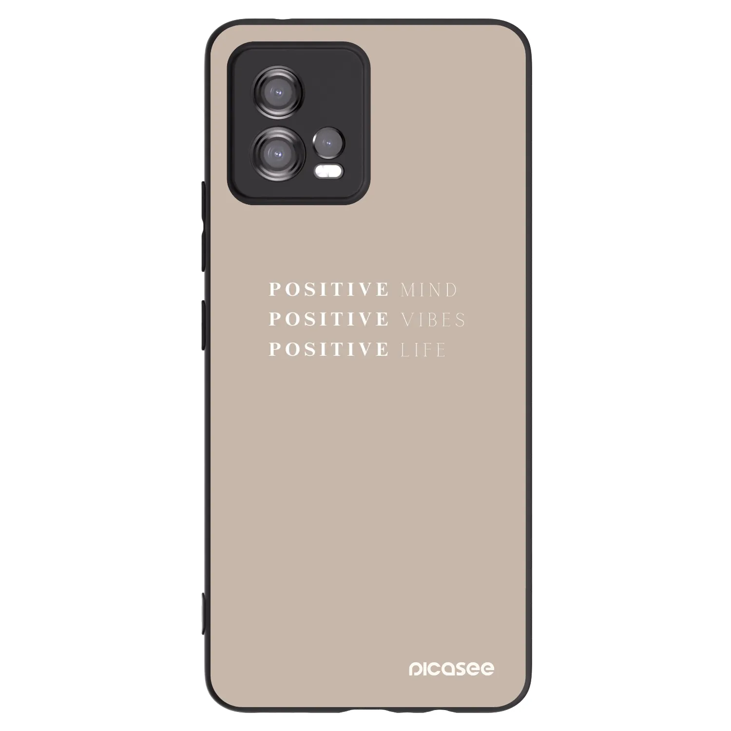 Picasee silikonski črni ovitek za Motorola Moto G72 - Positive Vibes