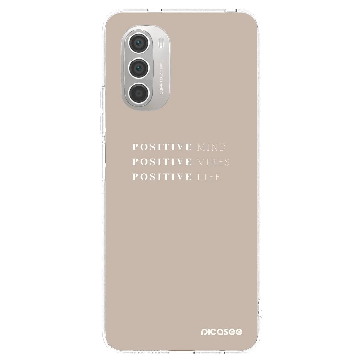 Picasee silikonski prozorni ovitek za Motorola Moto G51 - Positive Vibes
