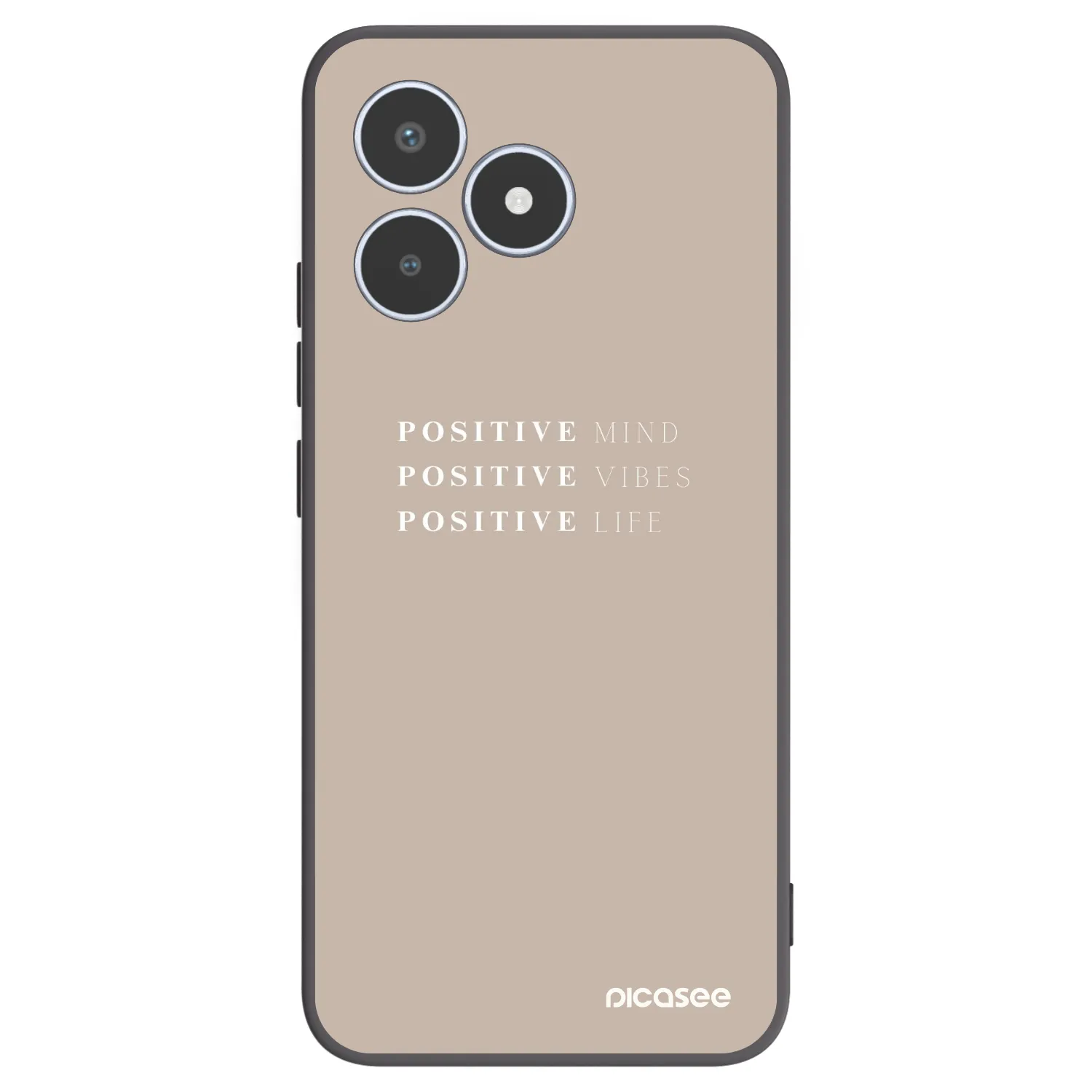 Picasee silikonski črni ovitek za Realme C53 - Positive Vibes
