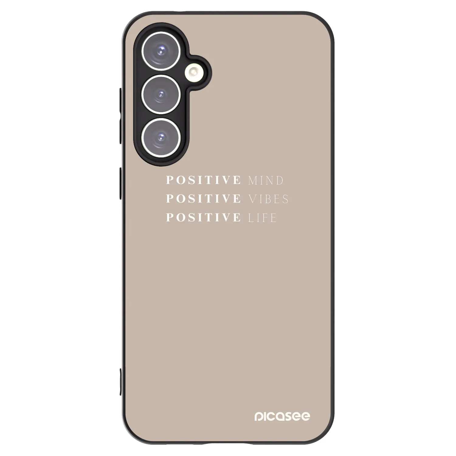 Picasee silikonski črni ovitek za Samsung Galaxy S23 FE S711B - Positive Vibes