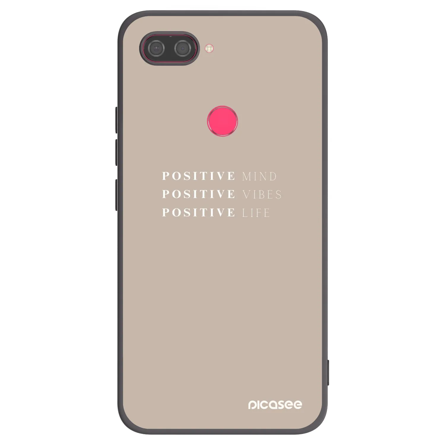 Picasee silikonski črni ovitek za Xiaomi Mi 8 Lite - Positive Vibes