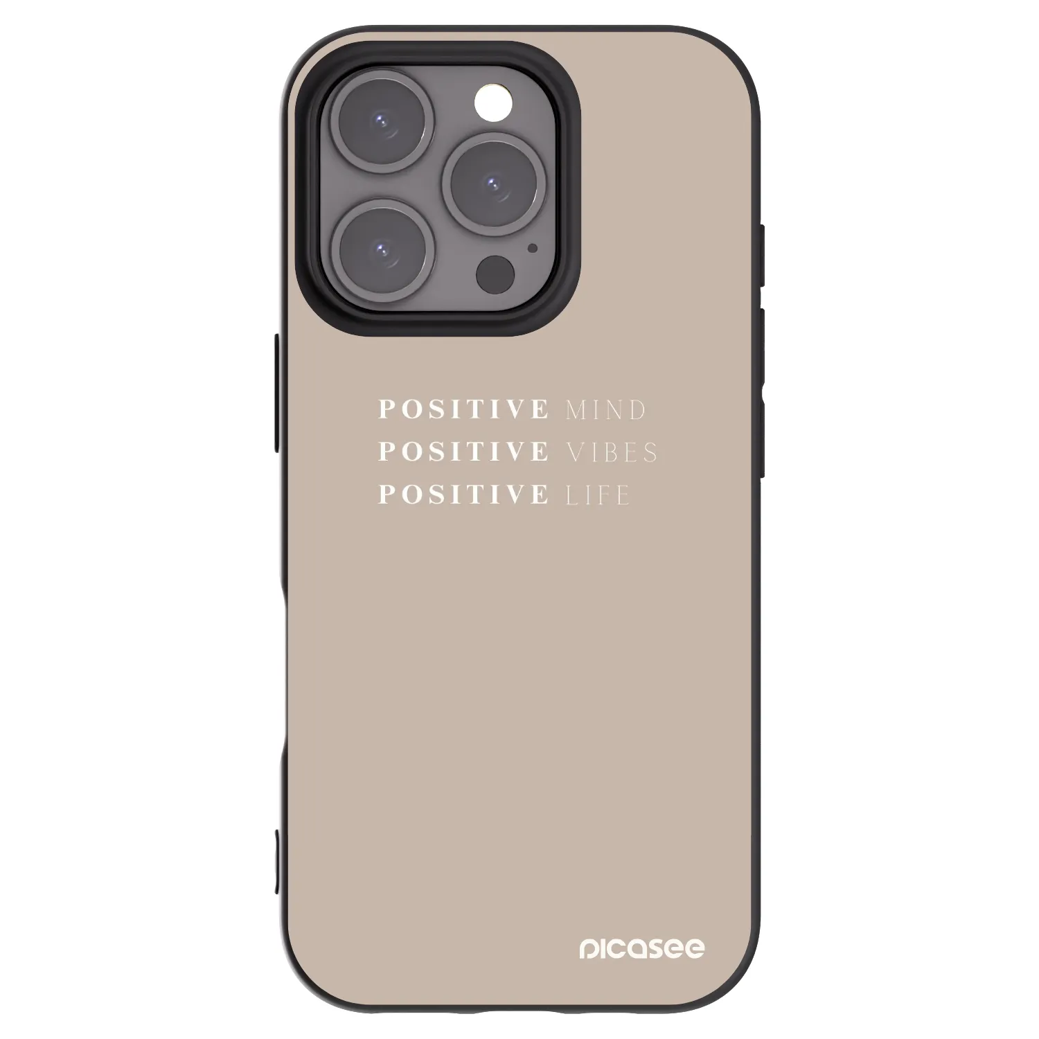 Picasee silikonski črni ovitek za Apple iPhone 16 Pro - Positive Vibes