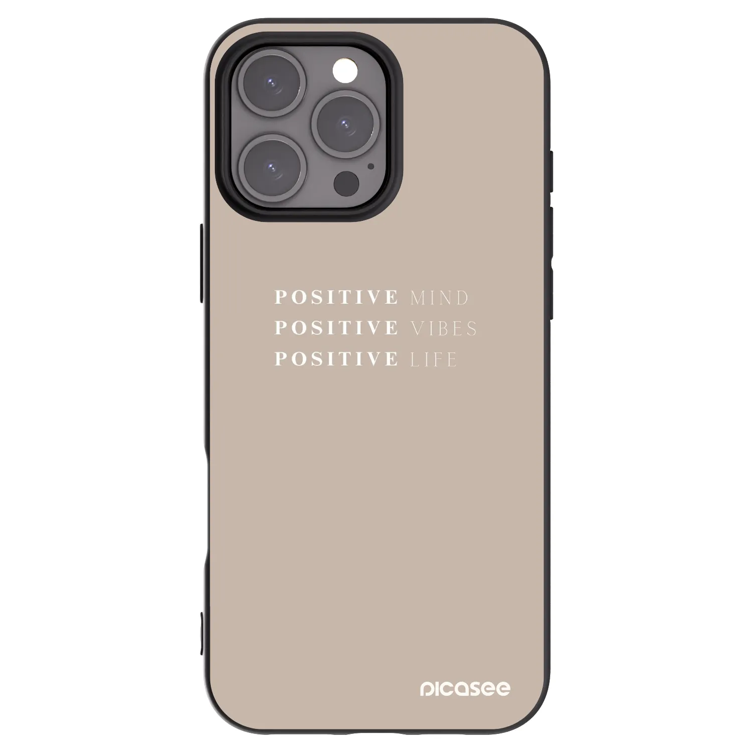Picasee silikonski črni ovitek za Apple iPhone 16 Pro Max - Positive Vibes