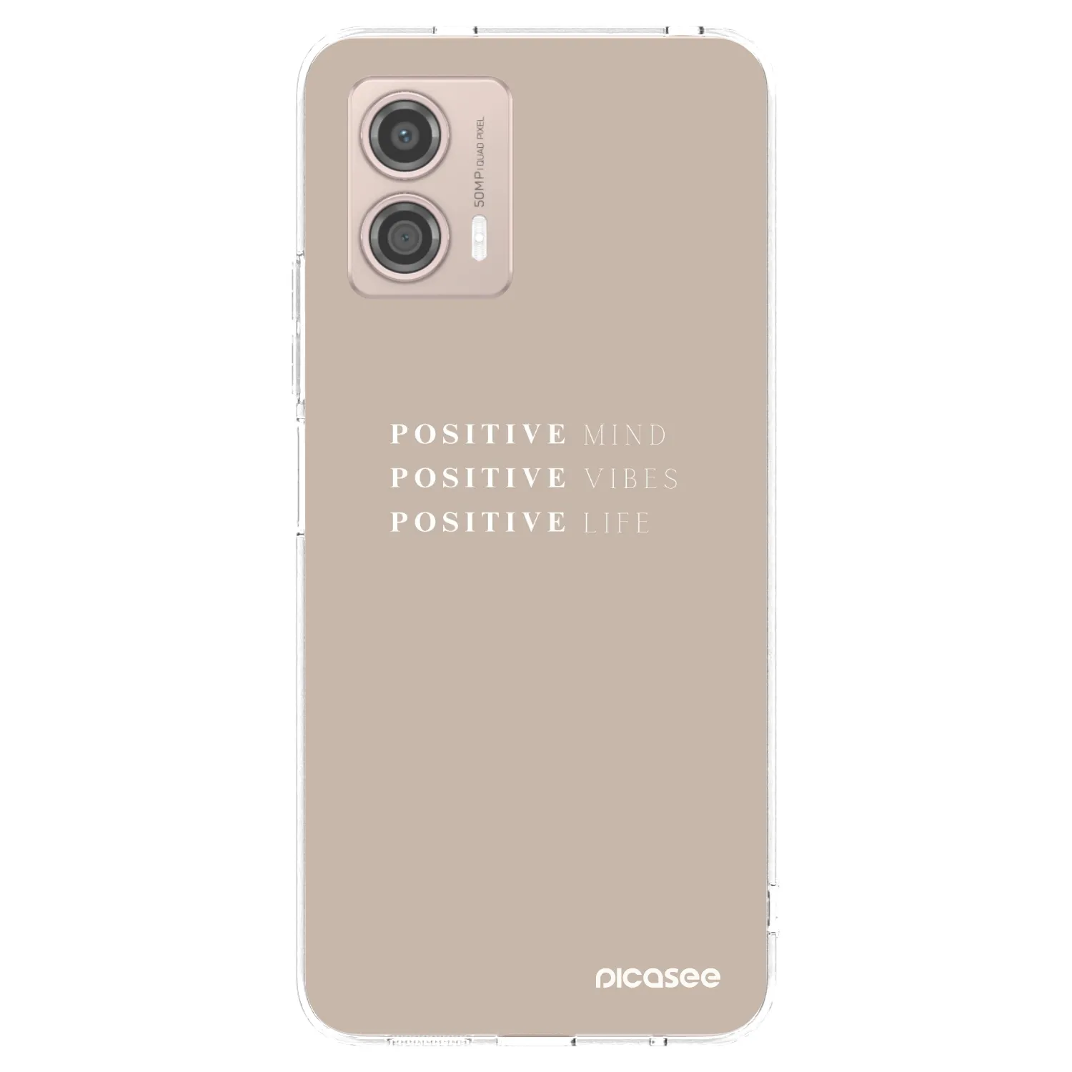 Picasee silikonski prozorni ovitek za Motorola Moto G53 5G - Positive Vibes