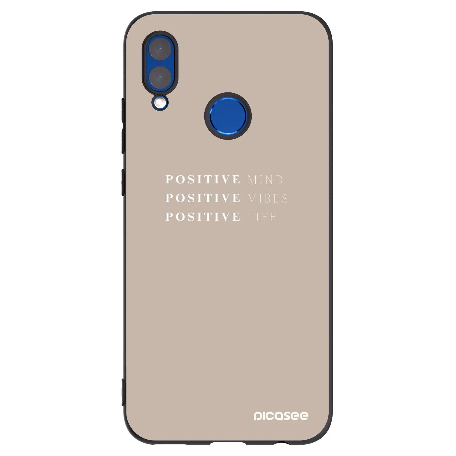 Picasee silikonski črni ovitek za Huawei P Smart 2019 - Positive Vibes