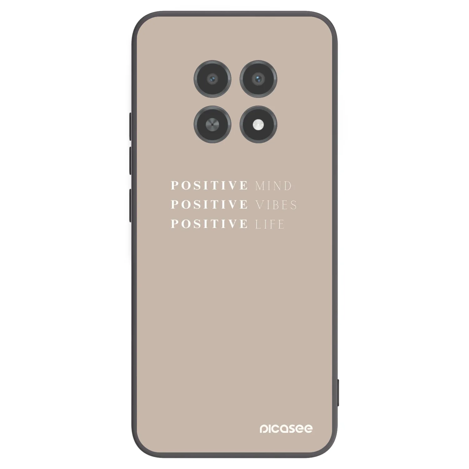Picasee silikonski črni ovitek za Realme 12X - Positive Vibes