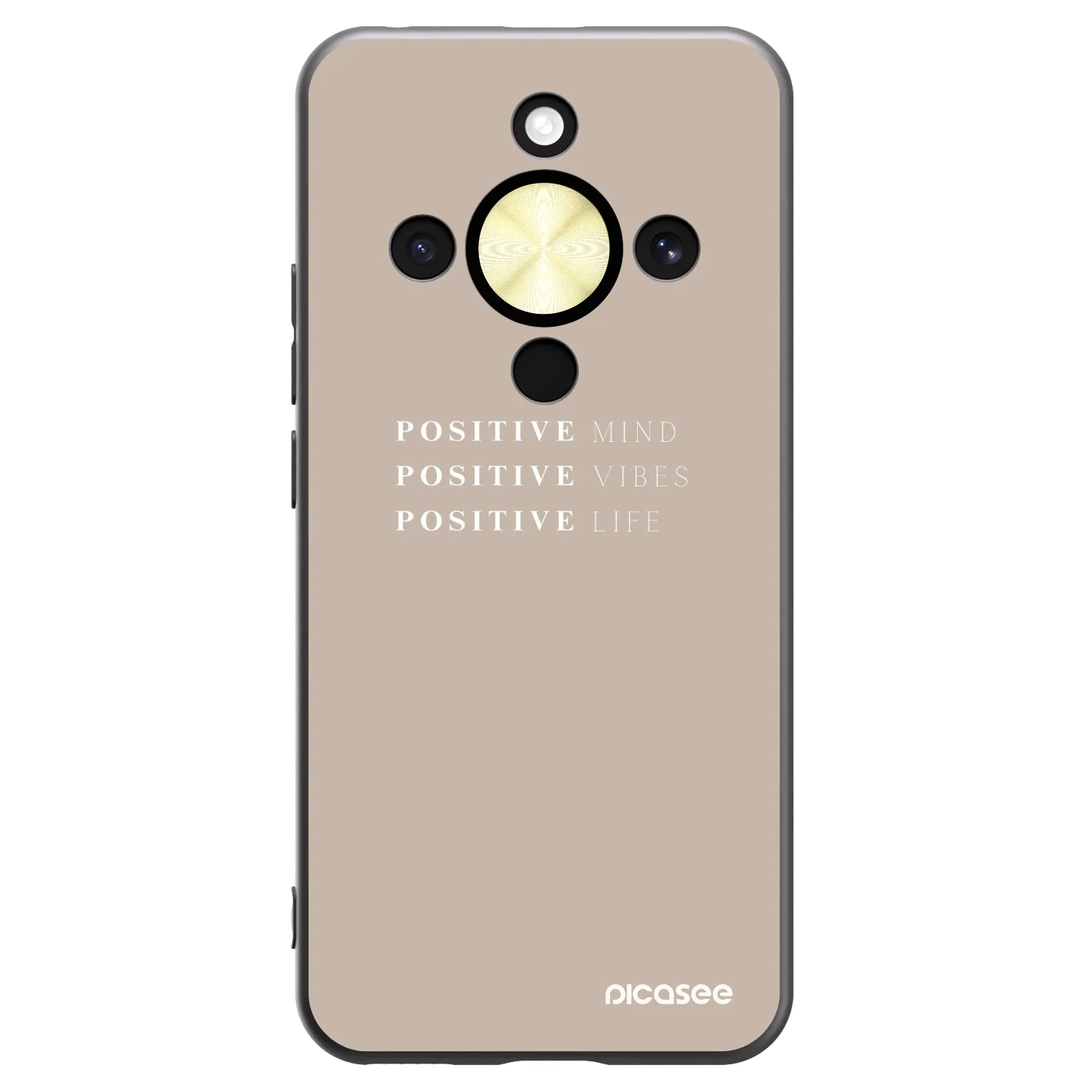 Picasee silikonski črni ovitek za Honor Magic8 Lite 5G - Positive Vibes