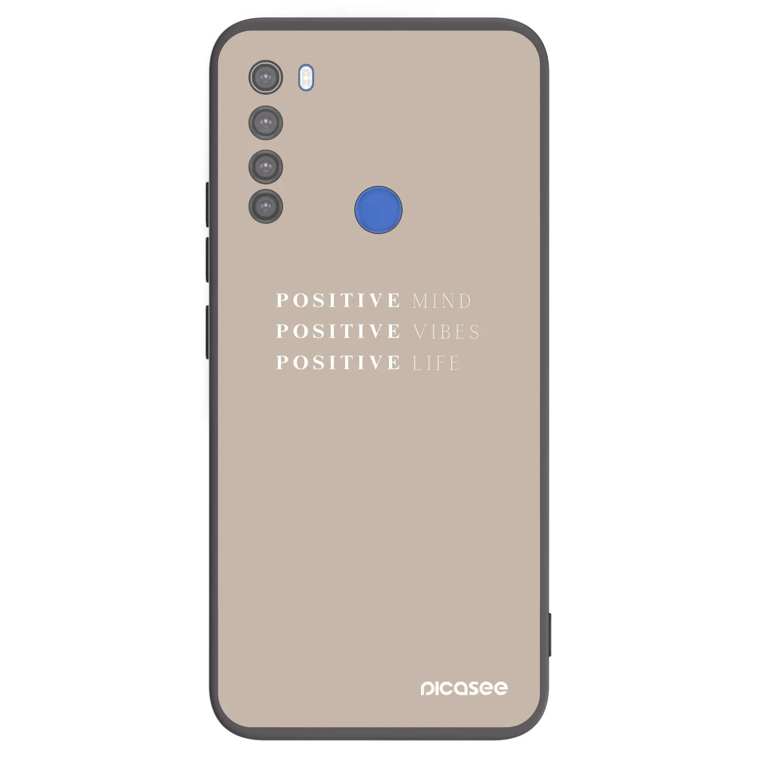 Picasee silikonski črni ovitek za Xiaomi Redmi Note 8T - Positive Vibes