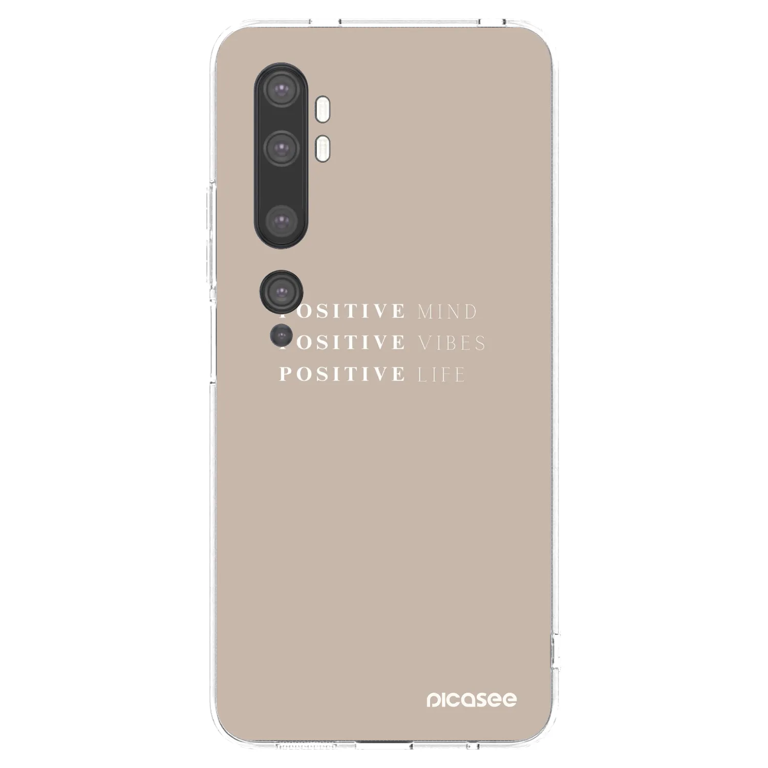 Picasee silikonski prozorni ovitek za Xiaomi Mi Note 10 (Pro) - Positive Vibes