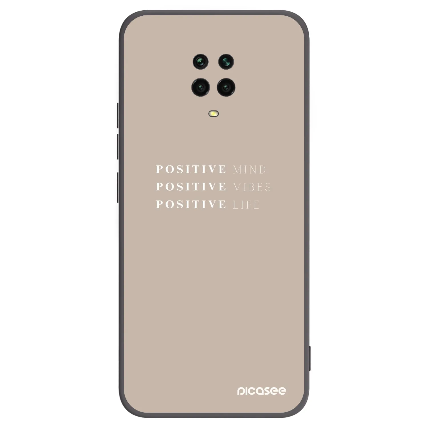 Picasee silikonski črni ovitek za Xiaomi Redmi Note 9S - Positive Vibes