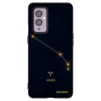 Picasee silikonski črni ovitek za OnePlus 9 - ARIES