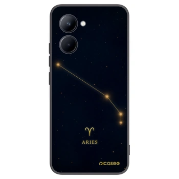 Picasee silikonski črni ovitek za Realme C33 (2023) - ARIES