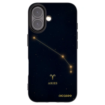 Picasee silikonski črni ovitek za Apple iPhone 16 - ARIES