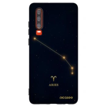 Picasee silikonski črni ovitek za Huawei P30 - ARIES