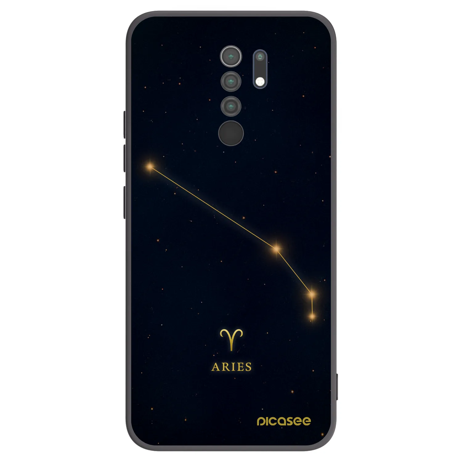 Picasee silikonski črni ovitek za Xiaomi Redmi 9 - ARIES