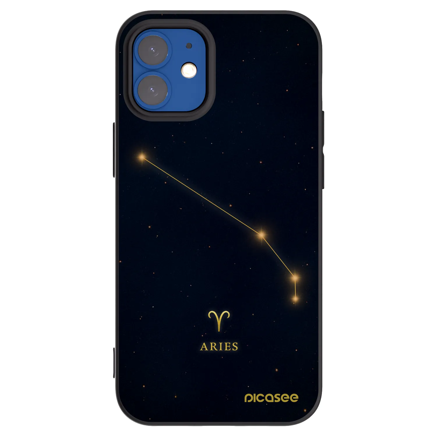 Picasee silikonski črni ovitek za Apple iPhone 12 mini - ARIES