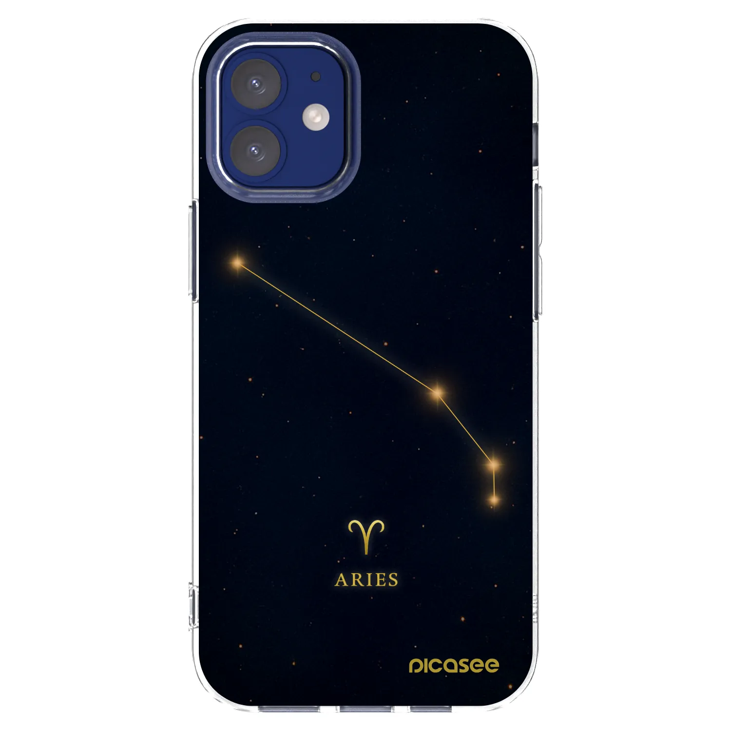 Picasee silikonski prozorni ovitek za Apple iPhone 12 mini - ARIES