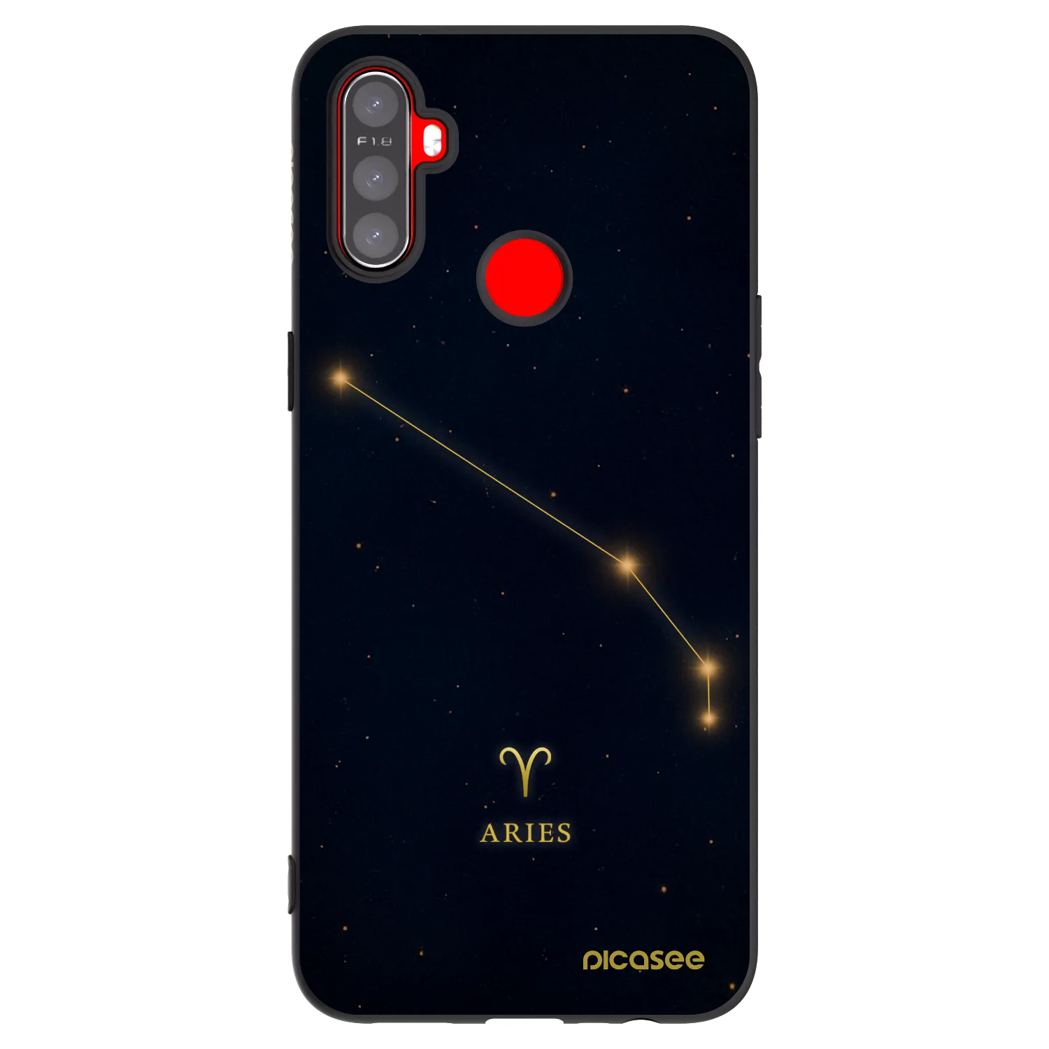 Picasee silikonski črni ovitek za Realme C3 - ARIES