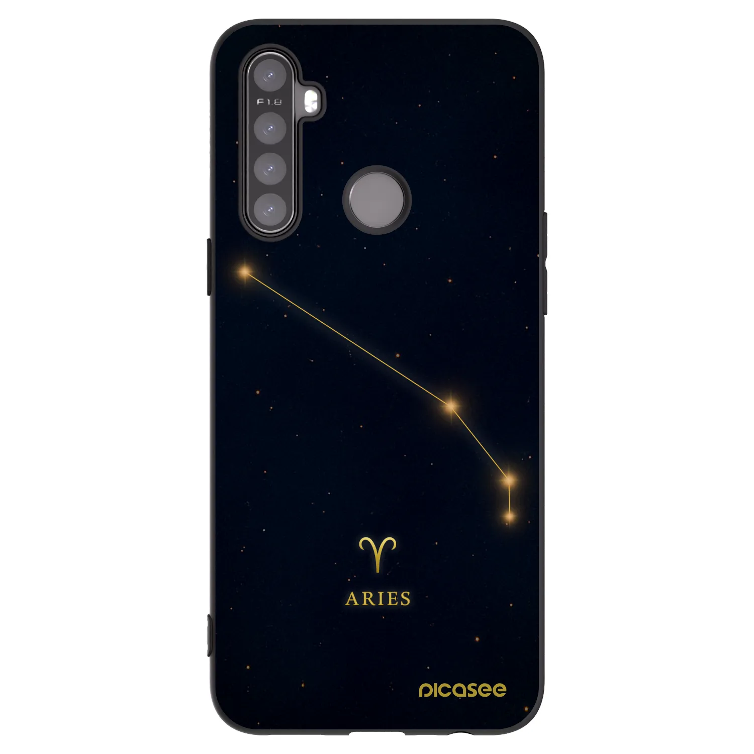 Picasee silikonski črni ovitek za Realme 5 - ARIES
