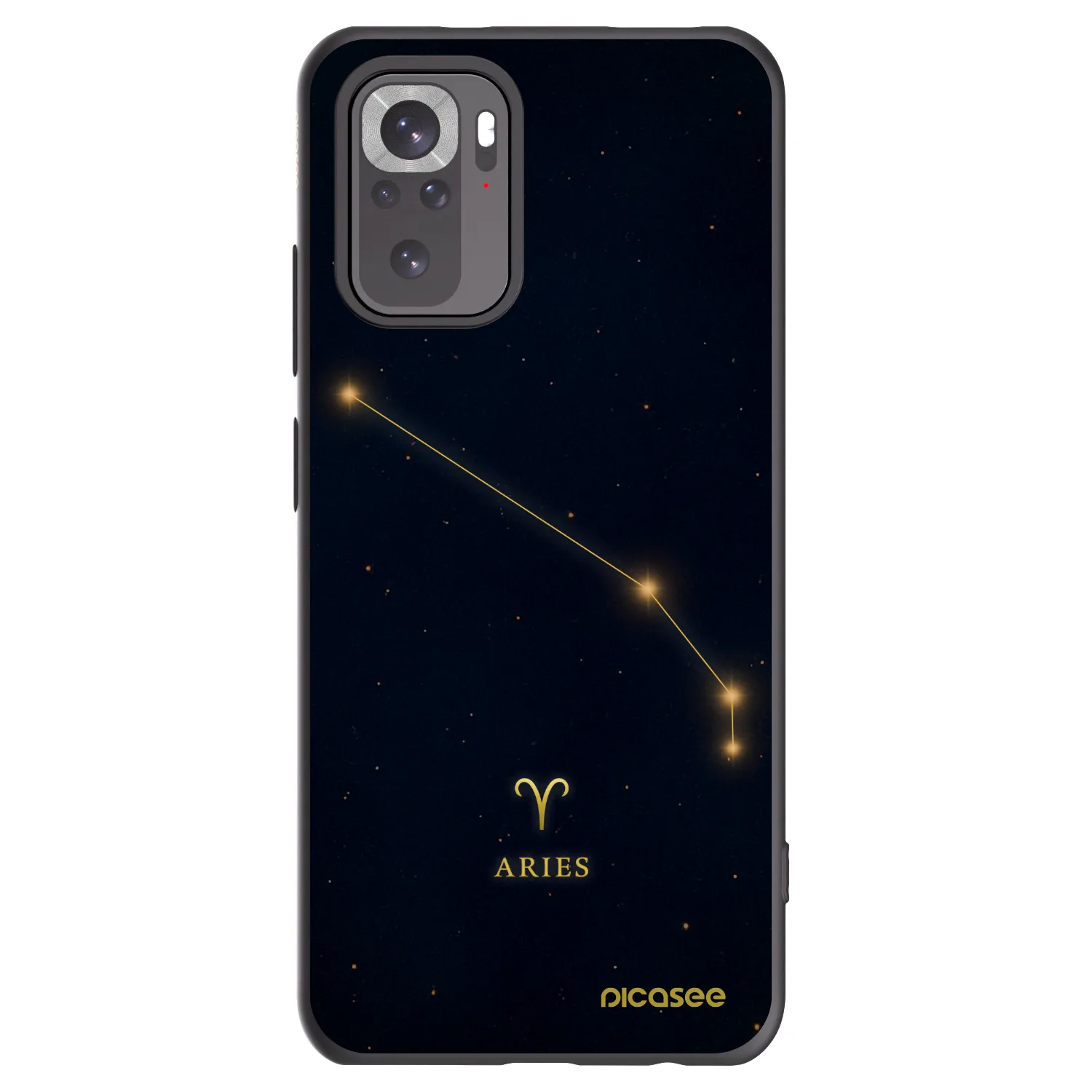 Picasee silikonski črni ovitek za Xiaomi Redmi Note 10S - ARIES