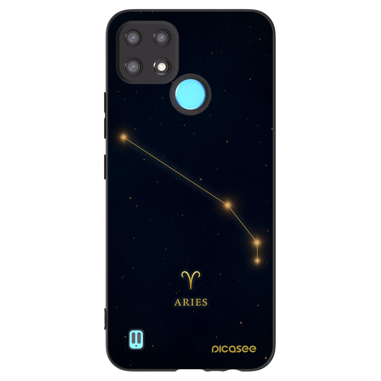 Picasee silikonski črni ovitek za Realme C21 - ARIES