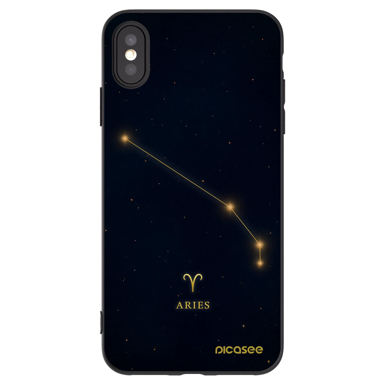 Picasee silikonski črni ovitek za Apple iPhone XS Max - ARIES