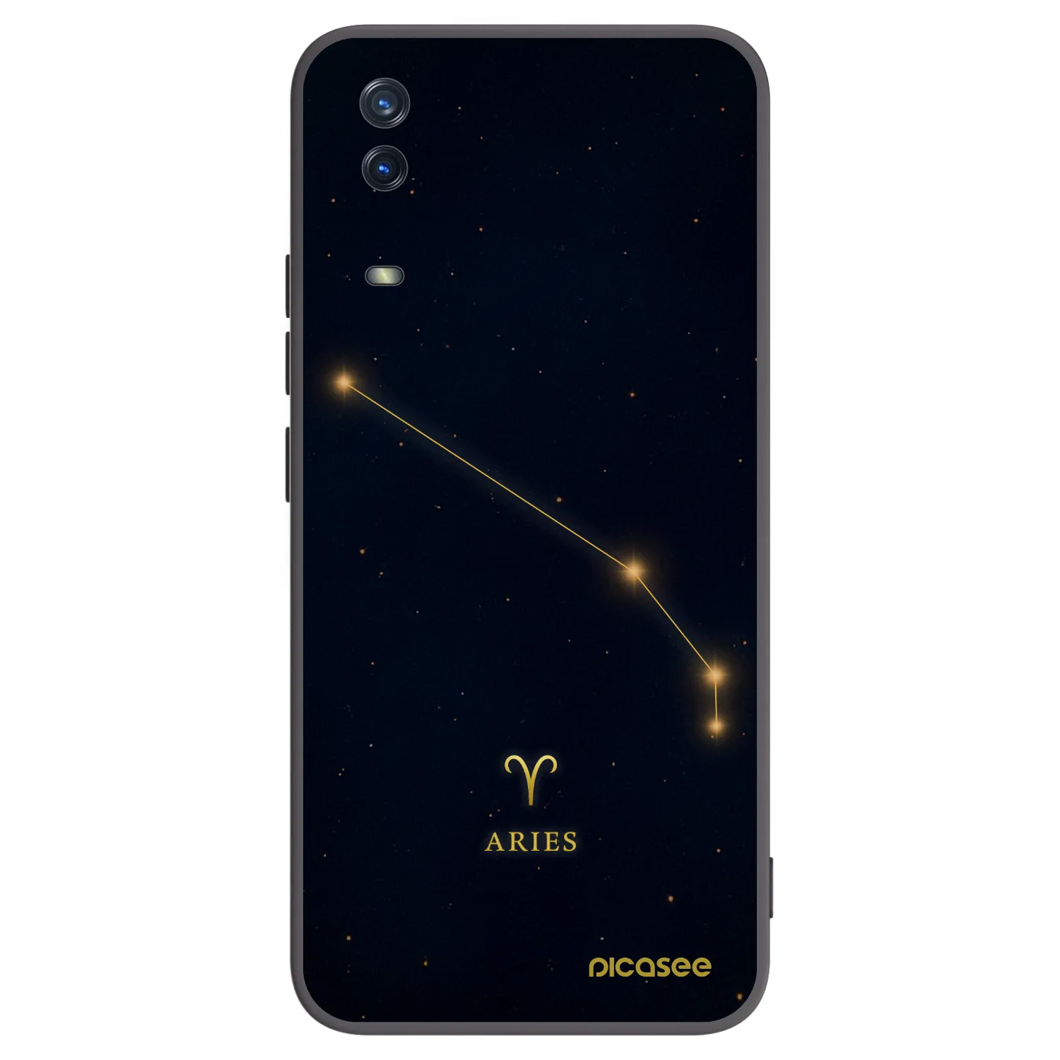 Picasee silikonski črni ovitek za Vivo Y11s - ARIES