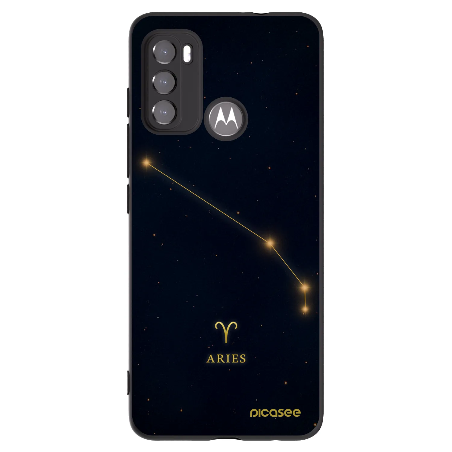 Picasee silikonski črni ovitek za Motorola Moto G60 - ARIES