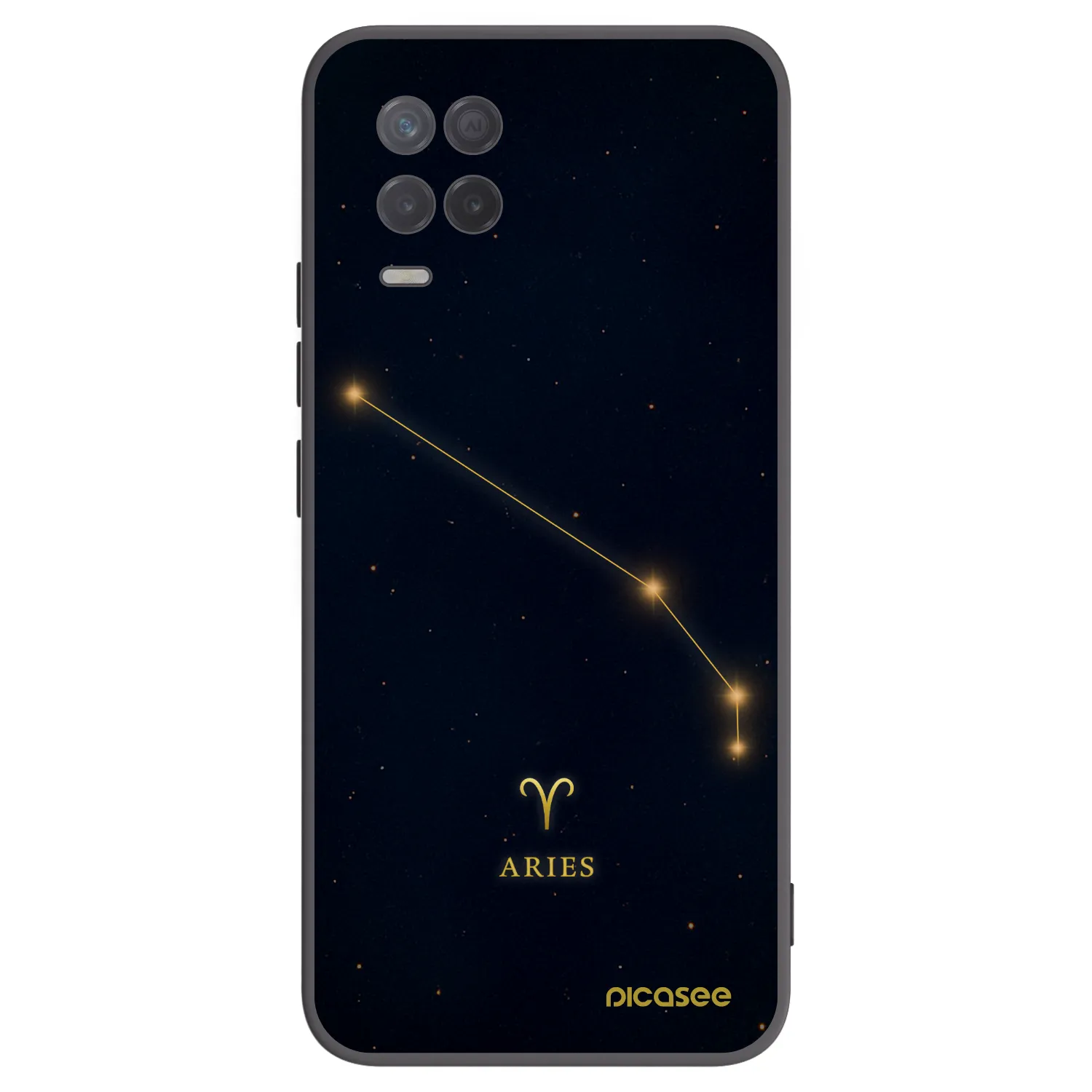 Picasee silikonski črni ovitek za Realme 8 5G - ARIES