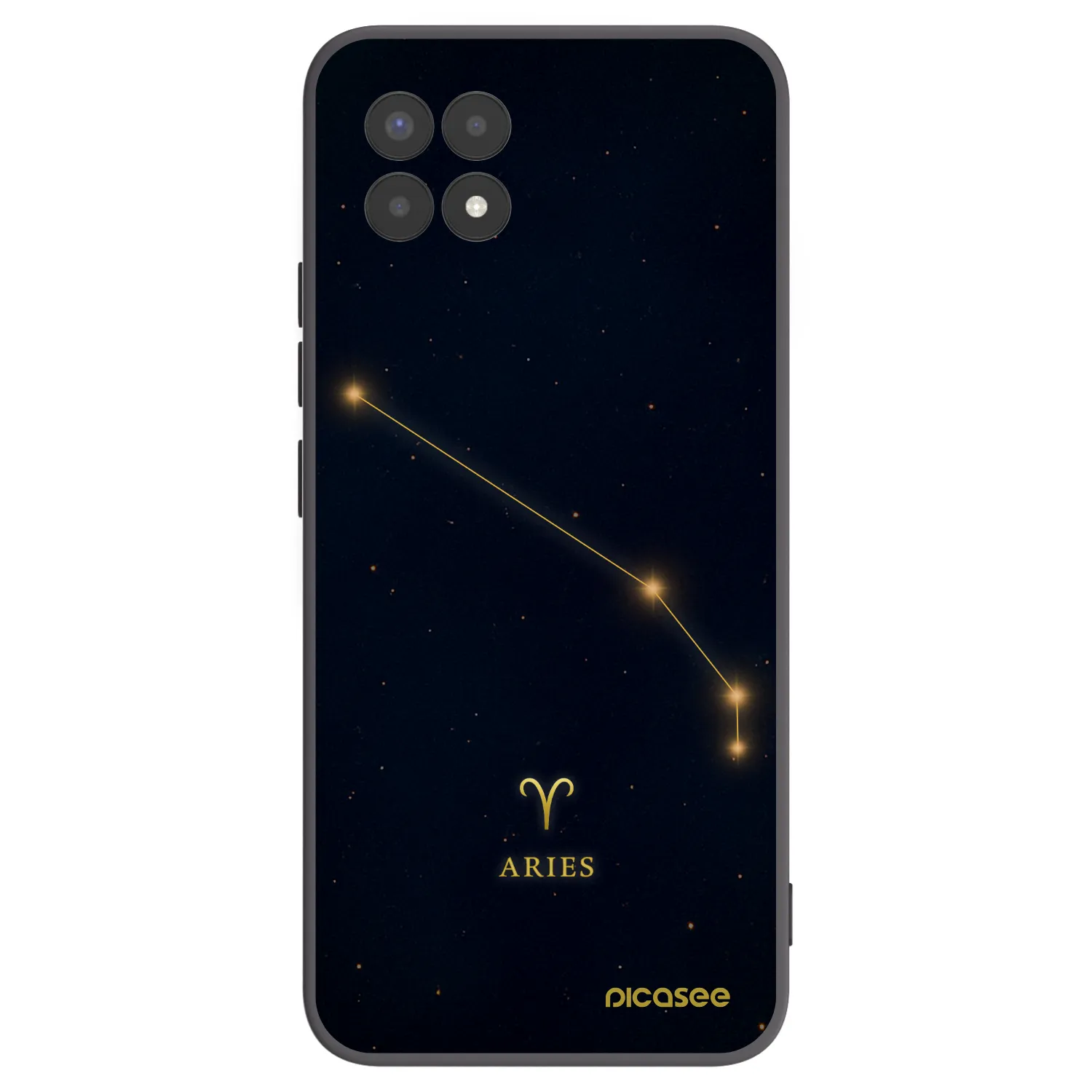 Picasee silikonski črni ovitek za Realme 8i - ARIES